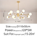 Axyaa Gold Black LED Chandelier Branch Shaped Decor Lighting