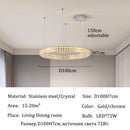 Axyaa Modern Crystal Chandelier LED Ceiling Pendant Lights
