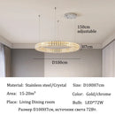 Axyaa Crystal LED Chandeliers: Modern Luxury Lighting for Living & Dining Room