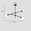 Axyaa Modern Long Pole Led Chandelier for Home Decoration and Lighting in Living Room