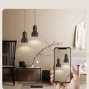 Axyaa LED Black Travertine Pendant Light for Dining Living Room Cafe Bedroom