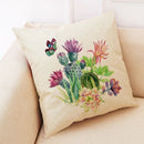 Axyaa Cactus Plant Pattern Linen Pillowcase - Home Decor Sofa Pillow 45*45cm