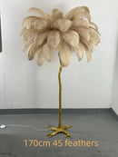 Axyaa Nordic Feather Floor Lamp - Luxury Ostrich Atmosphere Light