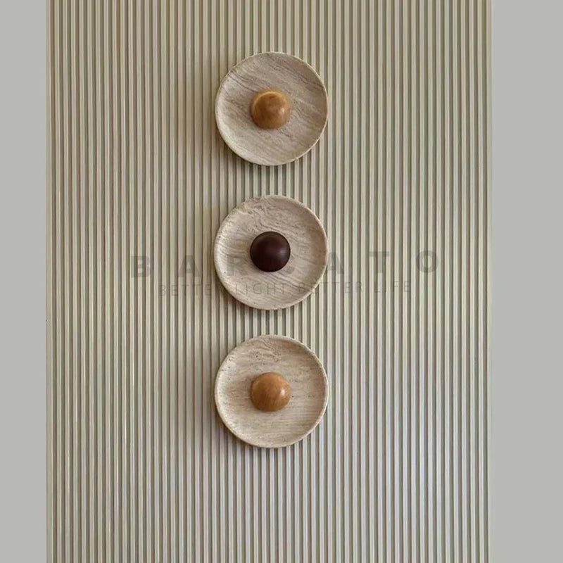 Modern Stone Wood LED Wall Lamp by Axyaa: Personalized Decor for Home Bar, Bedroom, Dining Room