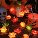 Axyaa Autumn Decor LED String Lights: Pumpkin, Maple Leaf, Acorn for Home Indoor Festive Ambiance.