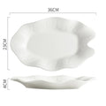 Axyaa Lotus Leaf Fish Plate Ceramic Creative Serving Dish Restaurant Tableware