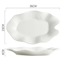 Axyaa Lotus Leaf Fish Plate Ceramic Creative Serving Dish Restaurant Tableware