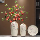 Axyaa Chinese Style Sofa Set with Vases - High-End Décor for Living Room & Dining Area