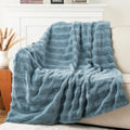 Axyaa Faux Rabbit Fur Throw Blanket