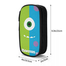 Axyaa Monster Mike & Sullivan Double Layer Pencil Case - Large Capacity Kids School Supplies and Birthday Gift
