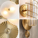 Luxury Gold Crystal LED Wall Light by Axyaa for Living Room & Bedroom Decor
