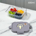 Axyaa Clear Compartment Lunch Box for Kids - Microwave Safe & Portable