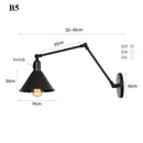 Axyaa Retro Black Wall Lamp with Switch for Living Room and Corridor