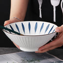 Axyaa Japanese Melamine Noodle Bowl - Large Soup & Ramen Bowl for Home Kitchen
