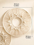 Axyaa Macrame Round Wall Hanging Decor - Boho Aesthetic Room Ornament & Gift