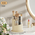 Axyaa Rotating Makeup Brush Holder with Lid & Cosmetic Organizer