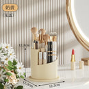 Axyaa Rotating Makeup Brush Holder with Lid & Cosmetic Organizer