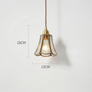 Axyaa Nordic Copper LED Pendant Light with Knob Switch for Bedroom Dinning Living Room