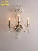Axyaa Crystal Wall Lamp LED E14 Iron Art Decorative Living Room Bedroom