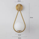 Axyaa Glass Ball LED Wall Lamp Modern Nordic Luxury Bedroom Lighting Fixtures