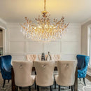 Axyaa Crystal Ceiling Chandelier for Living Room, Luxury Dining & Bedroom LED Light