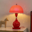 Axyaa Nordic Ceramic Bedside Lamp - Adjustable LED Upright Table Lamp