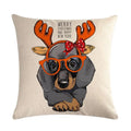 Axyaa Cartoon Dog Linen Pillow Case 45*45cm