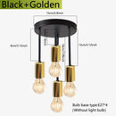 Axyaa Black Modern 4 Bulb Ceiling Light for Bedroom, Kitchen, Hallway