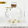 Axyaa Glass Piggy Bank for Gold Beans Storage - Mini Wish Bottle