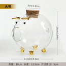 Axyaa Glass Piggy Bank for Gold Beans Storage - Mini Wish Bottle