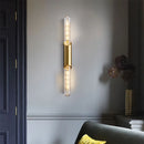 Axyaa LED Wall Lamp Modern Clear Glass Gold Dining Room Sconce