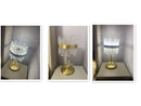 Axyaa Brass Glass Desk Lamp: Elegant LED Table Lamp for Wedding Decor