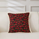 Axyaa Retro Cotton & Linen Throw Pillowcase 45x45 - Yarn-Dyed Jacquard Cover