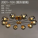 Axyaa Glass LED Chandelier - Modern Nordic Living Room Ceiling Lamp
