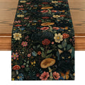 Axyaa Black Cats Butterflies Table Runner for Farmhouse Dining and Wedding Party
