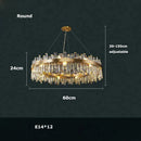 Axyaa Golden Chrome Silver Crystal LED Chandelier for Dining Room