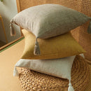 Axyaa Tassel Cushion Cover 45x45cm Light Luxury Sofa Pillow Case