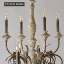 Axyaa French Retro Wooden Chandelier for Elegant Home and Hospitality Spaces