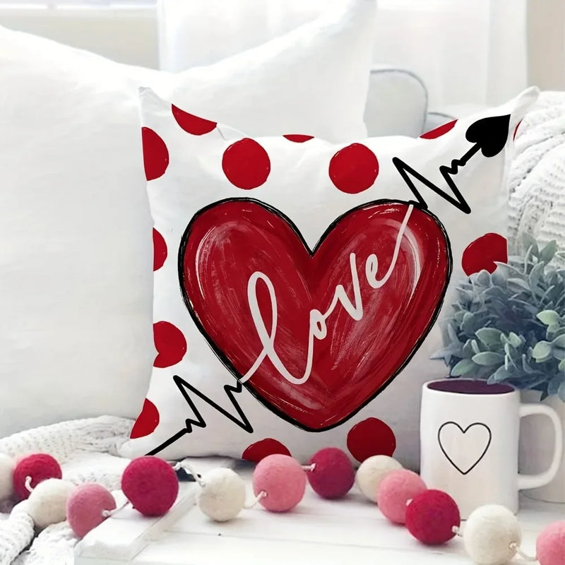 Axyaa Love Bottle Pattern Pillowcase for Home Sofa Decor