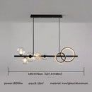 Axyaa Glass Bubble Pendant Light for Kitchen Island Chandelier & Dining Room