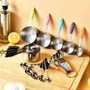 Axyaa Stainless Steel Measuring Cups & Spoons Set for Baking and Cooking