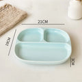 Axyaa Eco-friendly 3-Grid Compartment Plates for Food Dining Kitchen Dinnerware