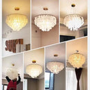 Axyaa Nordic Shell Gold Chandelier Lanterns for Living Room, Restaurant, Bedroom & Aisle