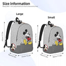 Axyaa Mickey Mouse Canvas Backpack: Large Capacity School Bag for Kids