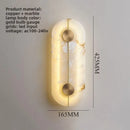 Axyaa Brass Alabaster Wall Lamp: Modern Indoor Sconce for Bedroom, Living Room, Aisle