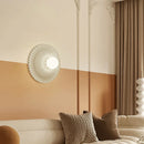 Axyaa High-End Retro White Bedside Wall Lamp Glass Shade
