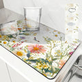 Axyaa Butterflies Draining Mat: Quick Dry Kitchen & Bathroom Drain Pad