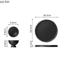 Axya Ceramic Steak Plate Sushi Dish Molecular Cuisine Display Plate