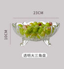 Axyaa Fruit Glass Living Room Snack Tray Set - Modern Coffee Table Candy Dried Fruit Tray