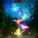 Axyaa Solar Butterfly Wind Chimes - Color Changing LED Outdoor Lights
